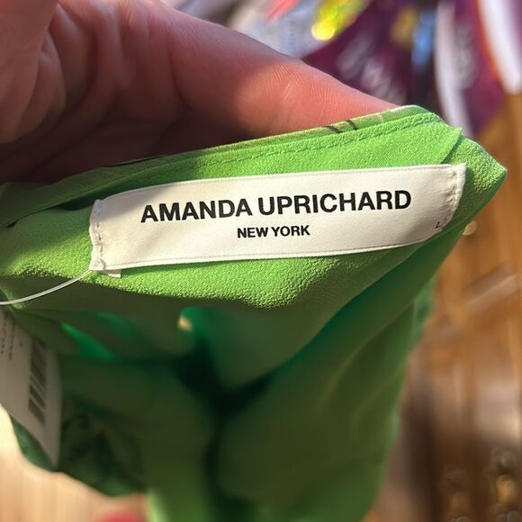 Amanda Uprichard green Samba Mini Dress LARGE NWT - Picture 4 of 6